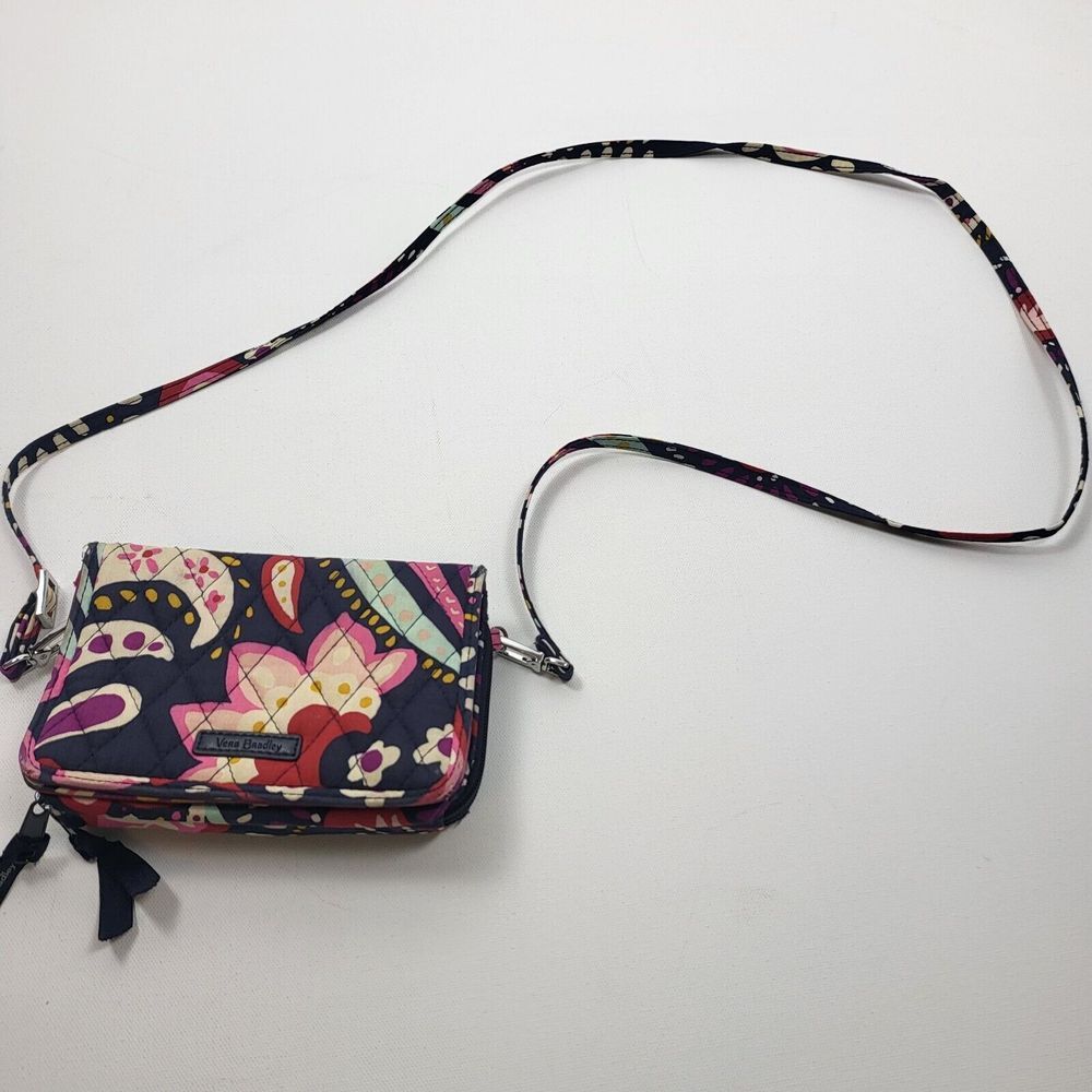 Vera Bradley Signature Cotton Deluxe All Together Crossbody Purse RFI Protection